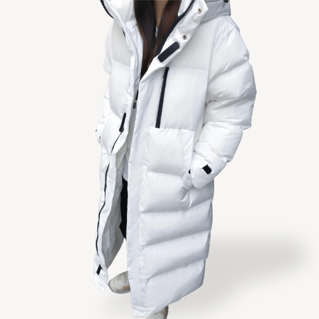 Women's Hooded Long Puffer Coat | Warm Winter Jacket