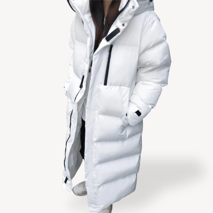 Women's Hooded Long Puffer Coat | Warm Winter Jacket