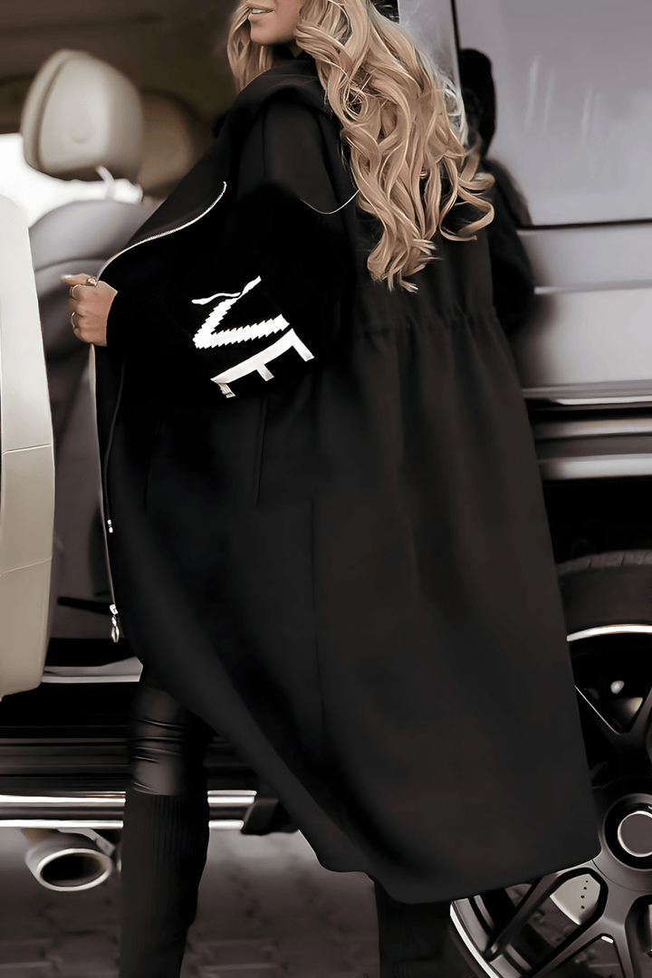 Women's Hooded Longline Coat - Stylish & Warm