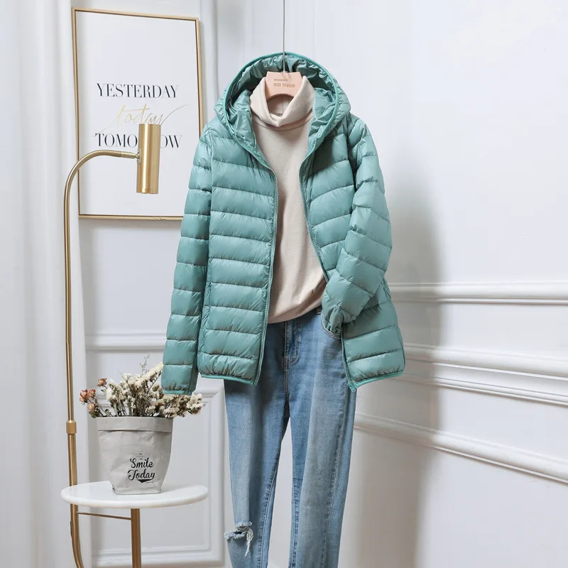 Women's Hooded Puffer Jacket Green