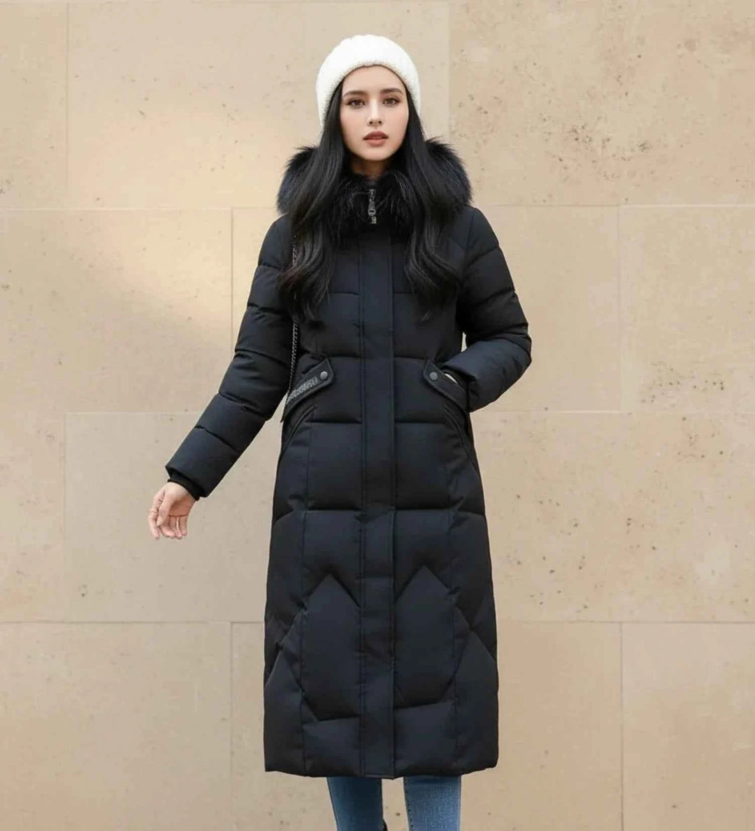 Women's Hooded Puffer Jacket Black