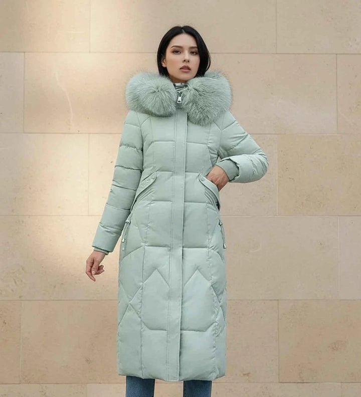Women's Hooded Puffer Jacket Green
