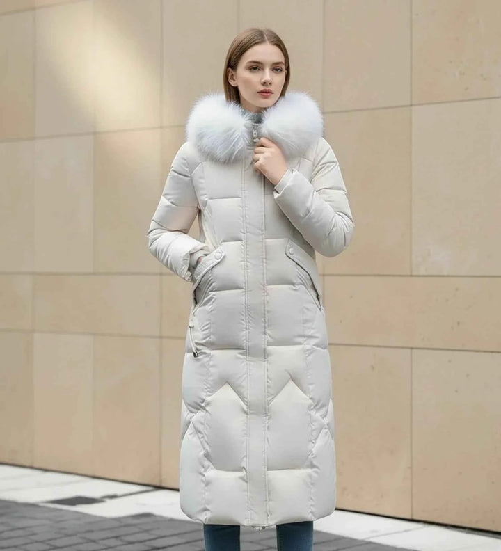 Women's Hooded Puffer Jacket White