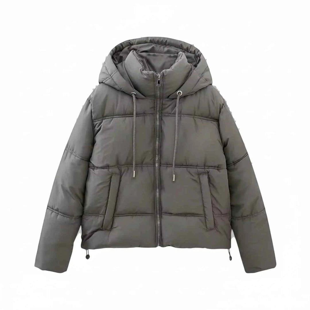 Women's Hooded Puffer Winter Jacket Gray