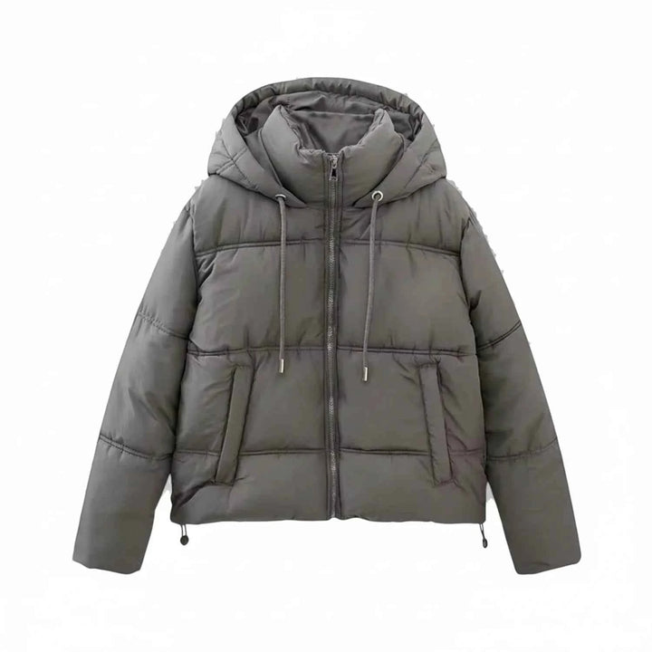 Women's Hooded Puffer Winter Jacket Gray