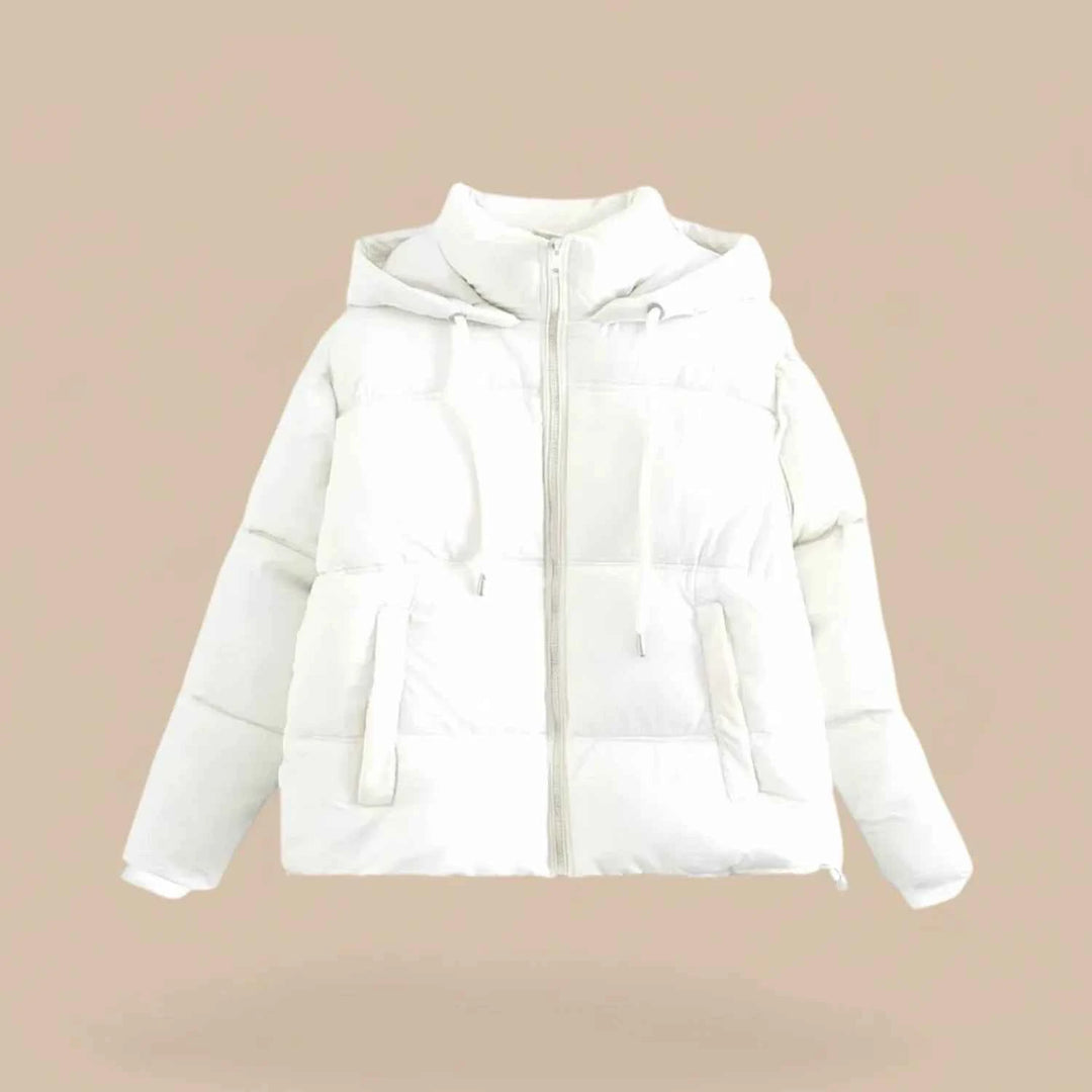 Women's Hooded Puffer Winter Jacket White