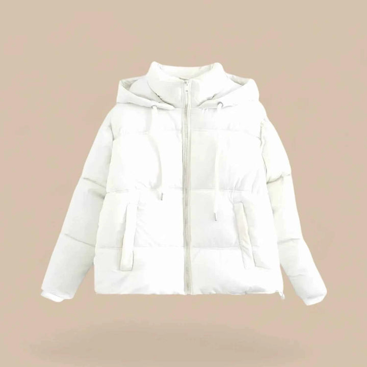 Women's Hooded Puffer Winter Jacket White