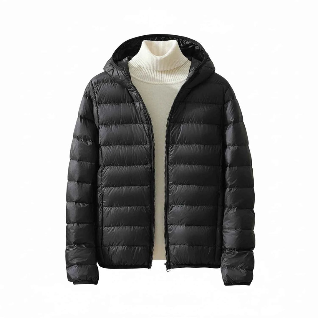 Women's Hooded Quilted Puffer Jacket Black