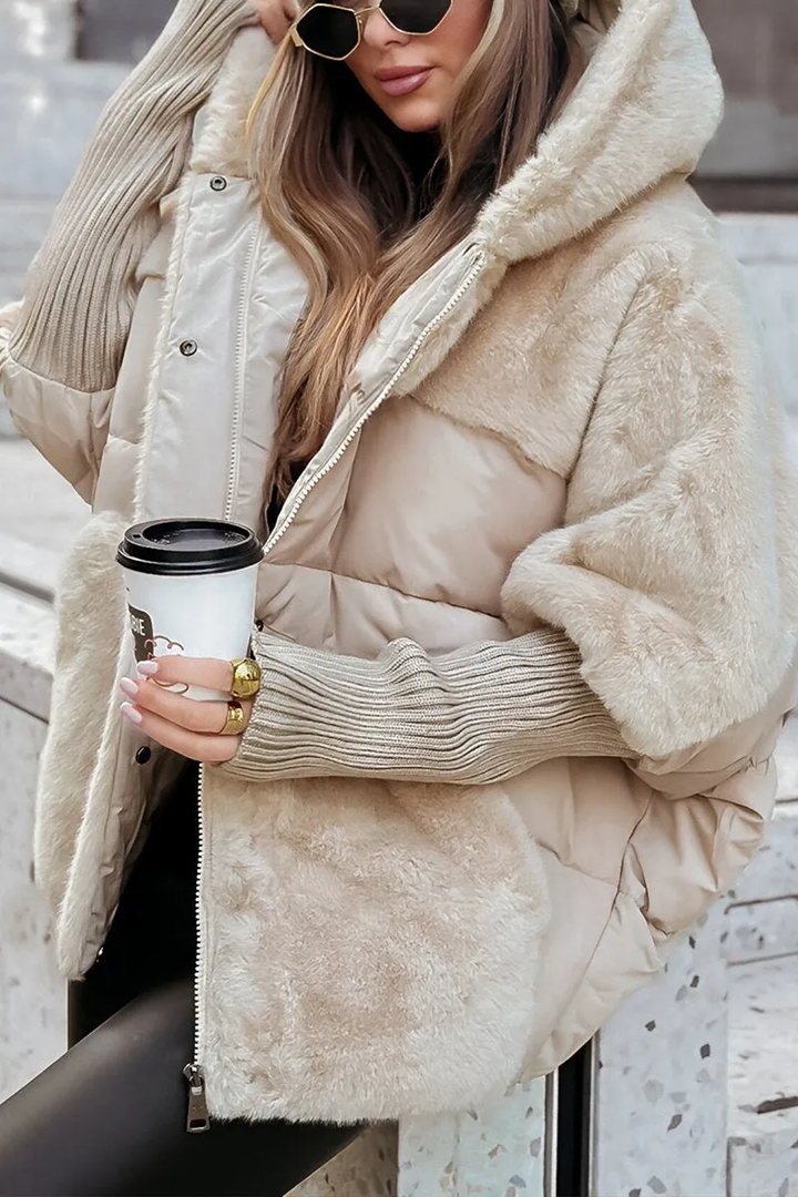 Women's Hooded Thermal Jacket Beige