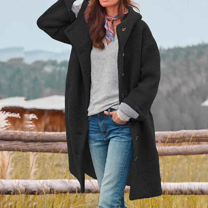 Women's Hooded Winter Coat | Casual & Stylish Outerwear Black