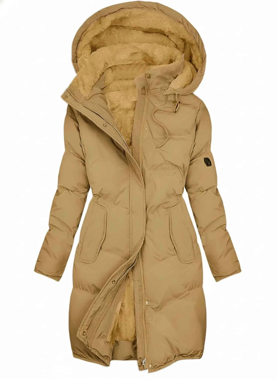 Women's Hooded Winter Puffer Jacket Yellow