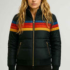 Women's Hooded Winter Puffer Jacket - Warm & Stylish Black