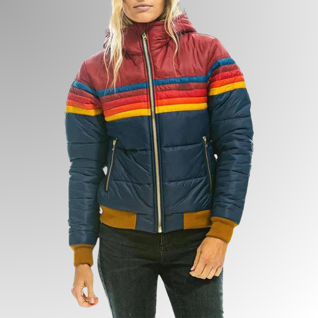 Women's Hooded Winter Puffer Jacket - Warm & Stylish