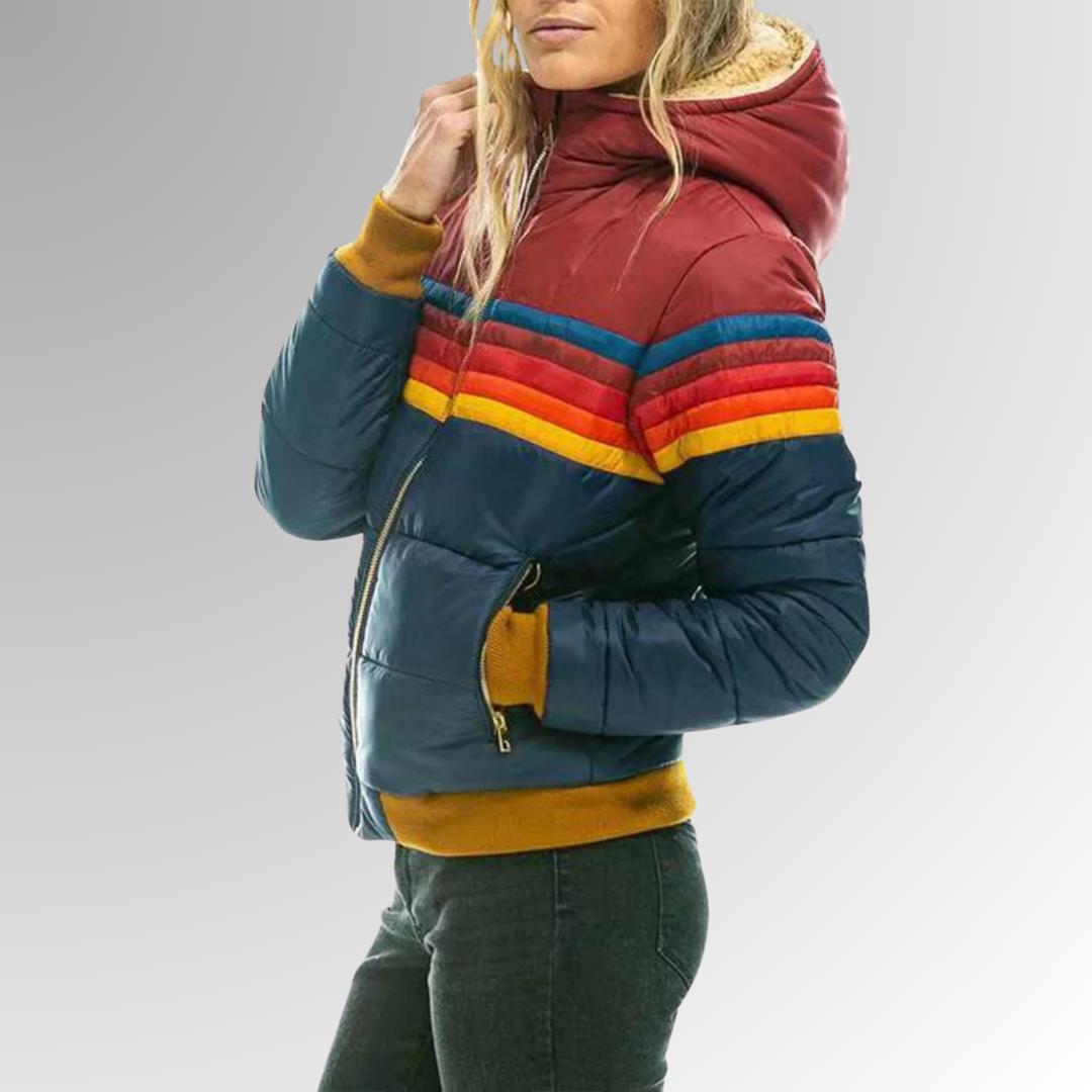 Women's Hooded Winter Puffer Jacket - Warm & Stylish