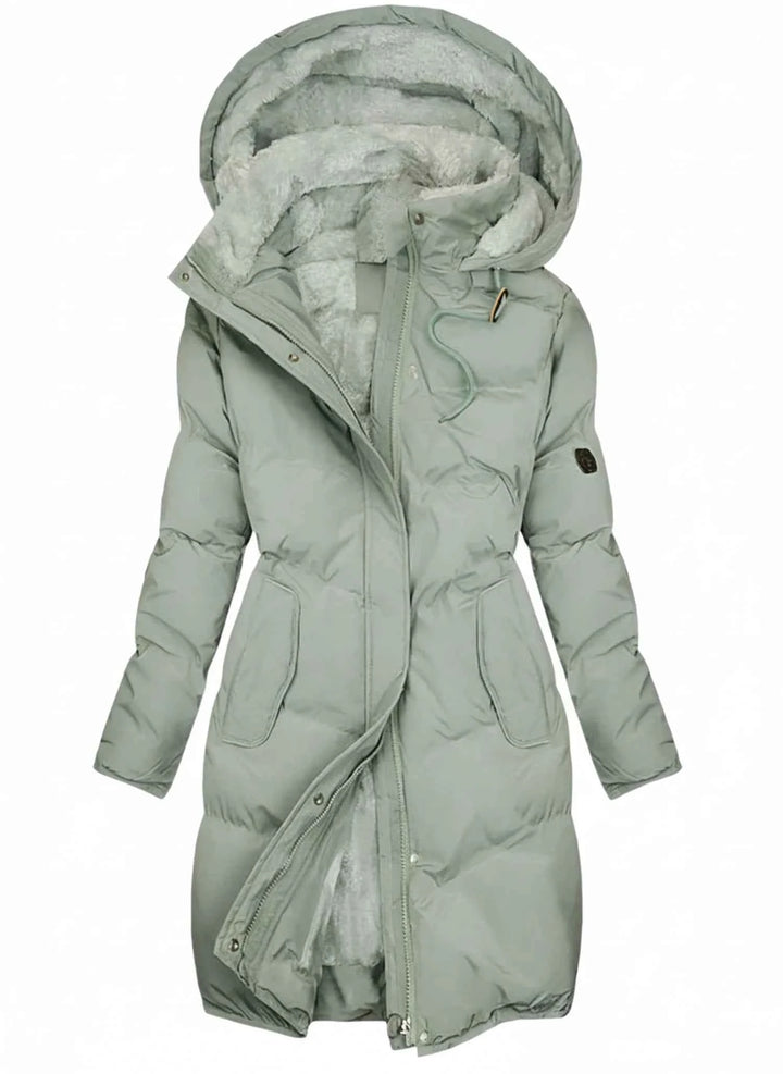 Women's Hooded Winter Puffer Jacket Green