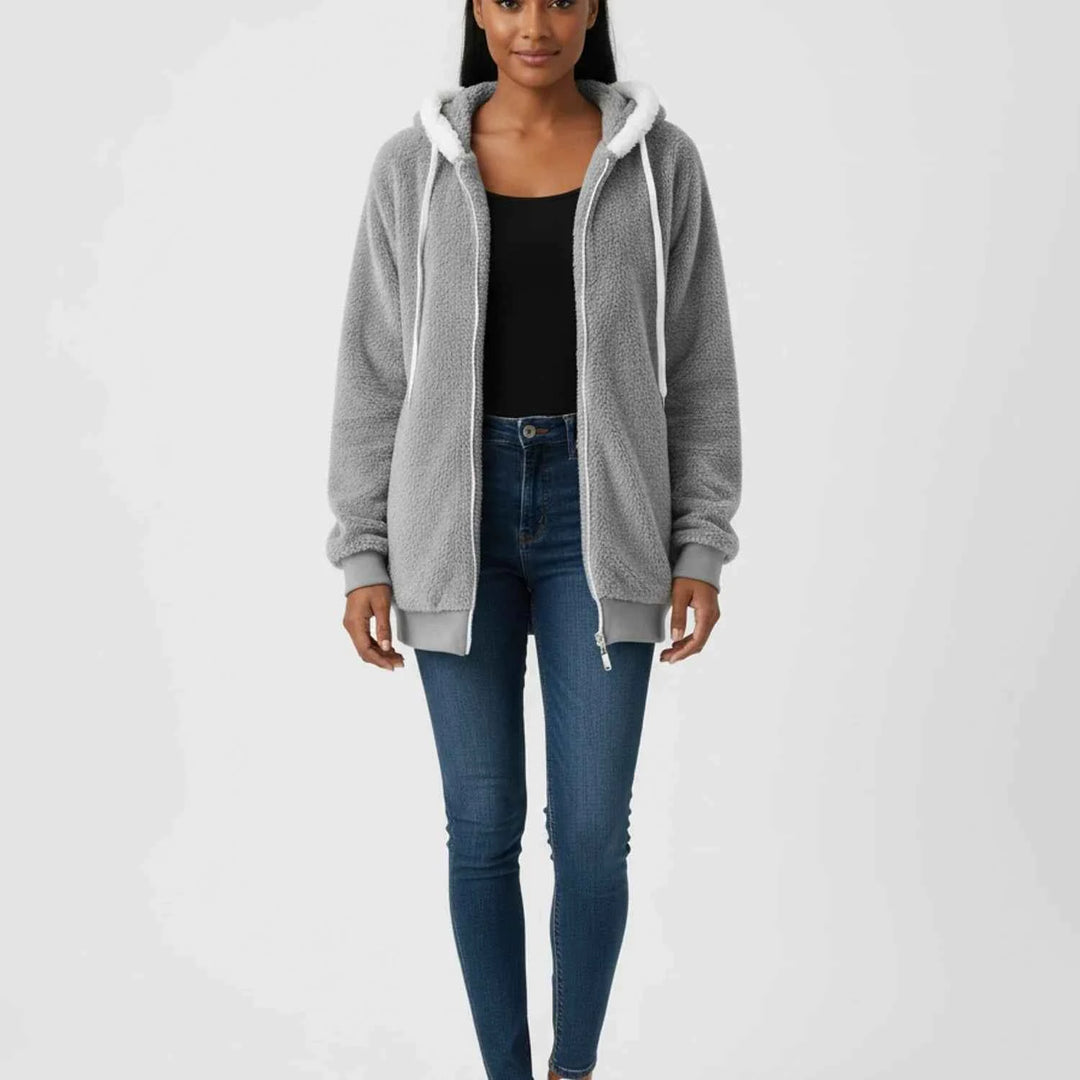 Women's Hooded Zip-Up Sweater