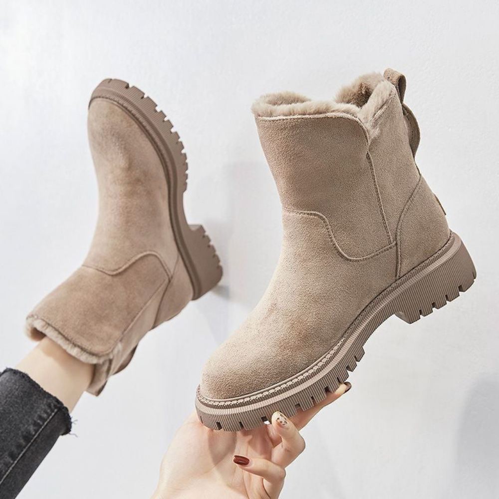 Women's Insulated Comfortable Ankle Boots Beige