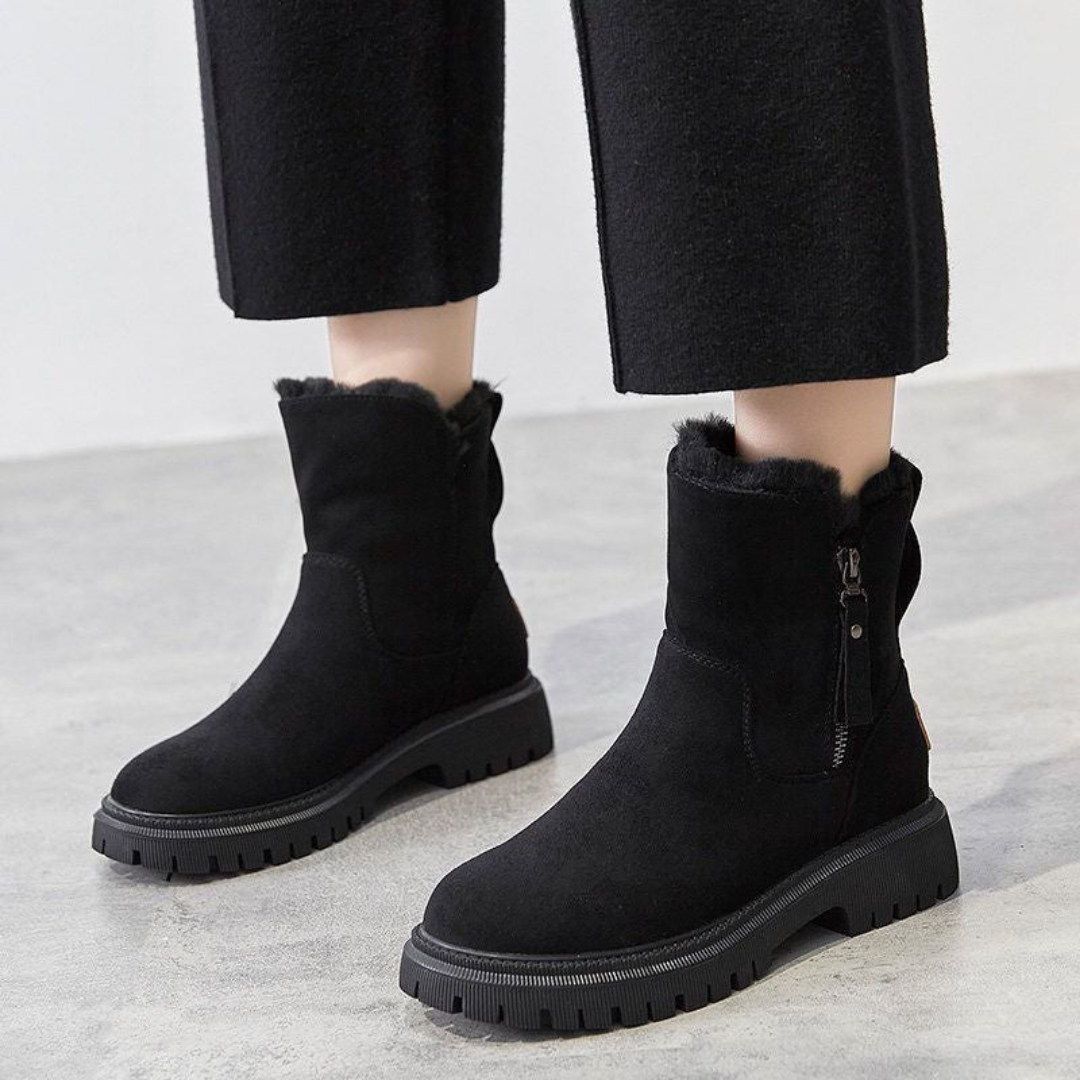 Women's Insulated Comfortable Ankle Boots Black