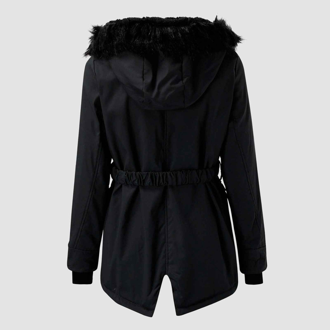 Women's Insulated Winter Parka - Warm Fleece-Lined Coat for Cold Weather