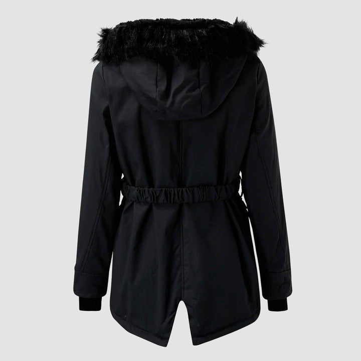 Women's Insulated Winter Parka - Warm Fleece-Lined Coat for Cold Weather