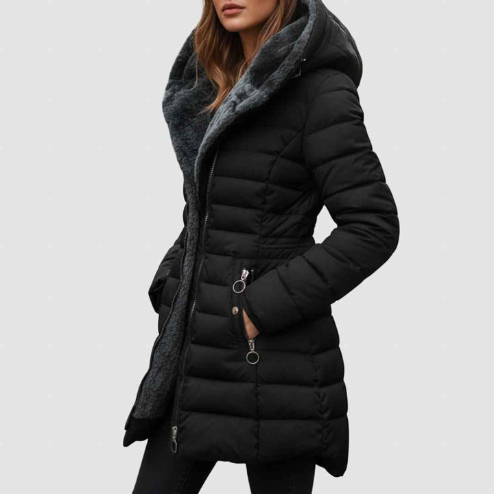 Women's Insulated Winter Puffer Coat | Fleece-Lined Warmth Black