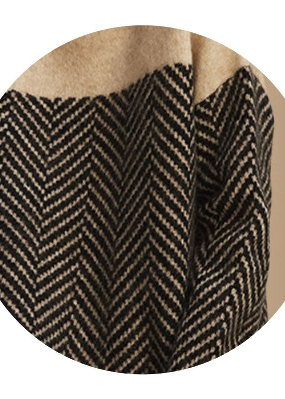 Women's Khaki Turtleneck Sweater for Winter Warmth