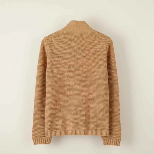 Women's Relaxed Fit Crew Neck Knit Pocket Button Winter Sweater
