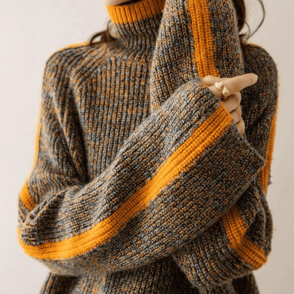 Womens Knitted Turtleneck Sweater