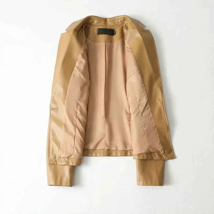 Women's Lambskin Leather Blazer - Stylish and Durable