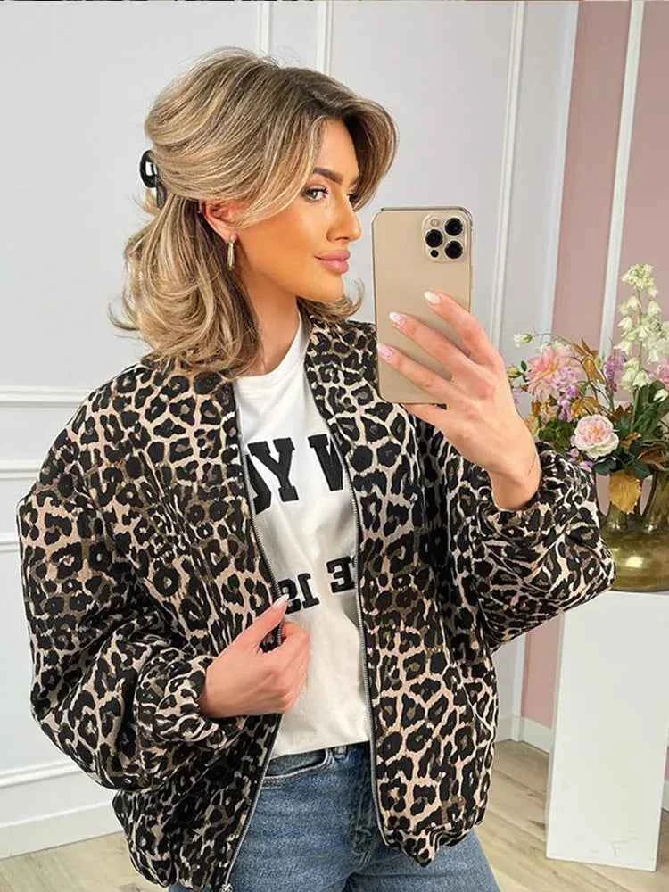 Womens Leopard Print Jacket
