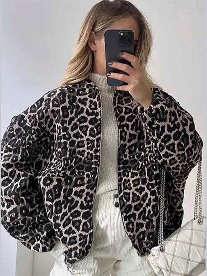 Womens Leopard Print Jacket Leopard Print