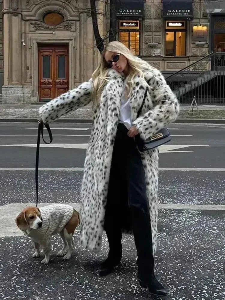 Women's Leopard Print Trench Coat