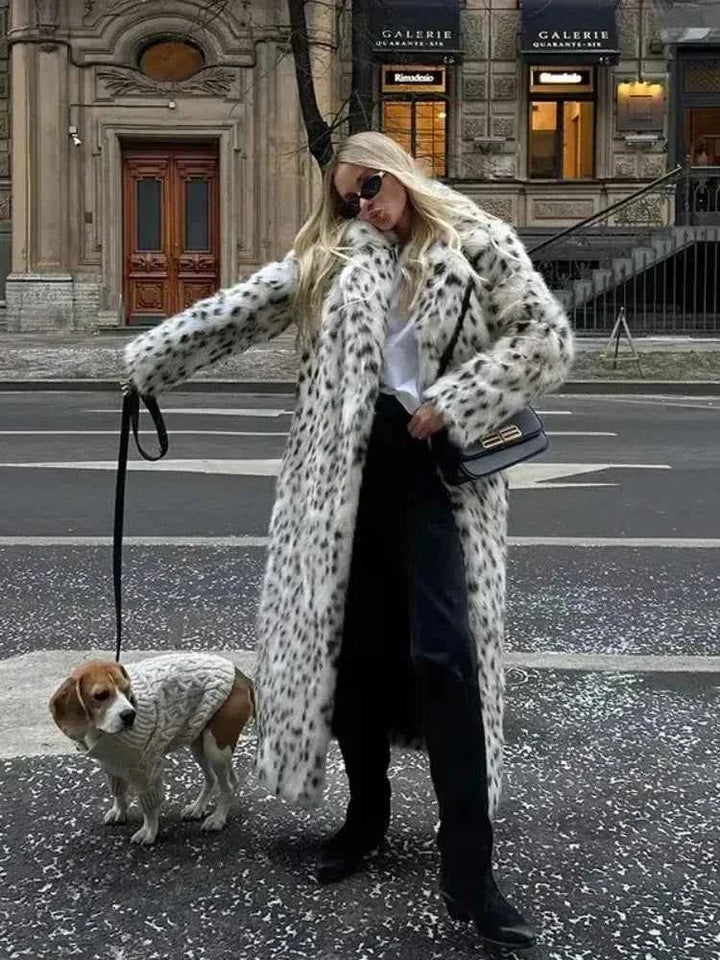 Women's Leopard Print Trench Coat