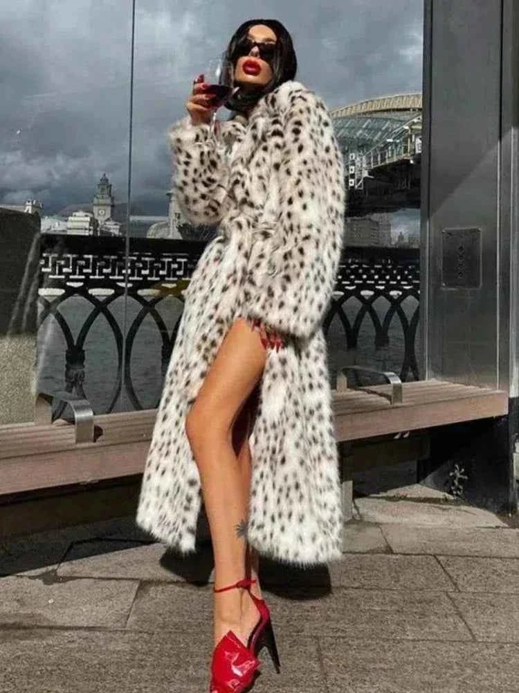 Women's Leopard Print Trench Coat