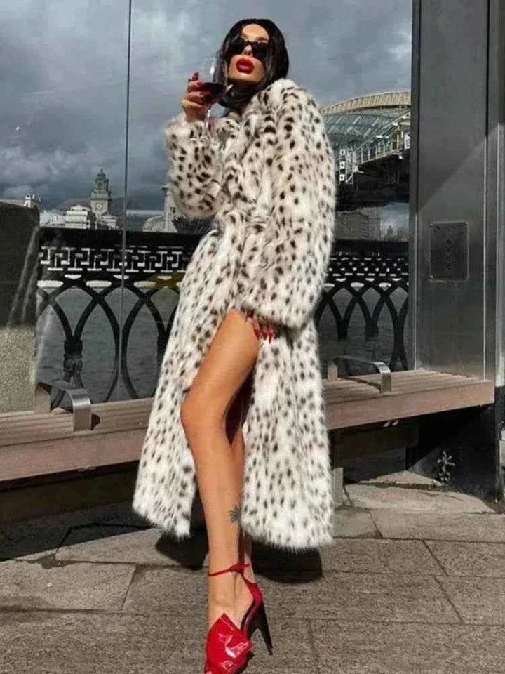 Women's Leopard Print Trench Coat
