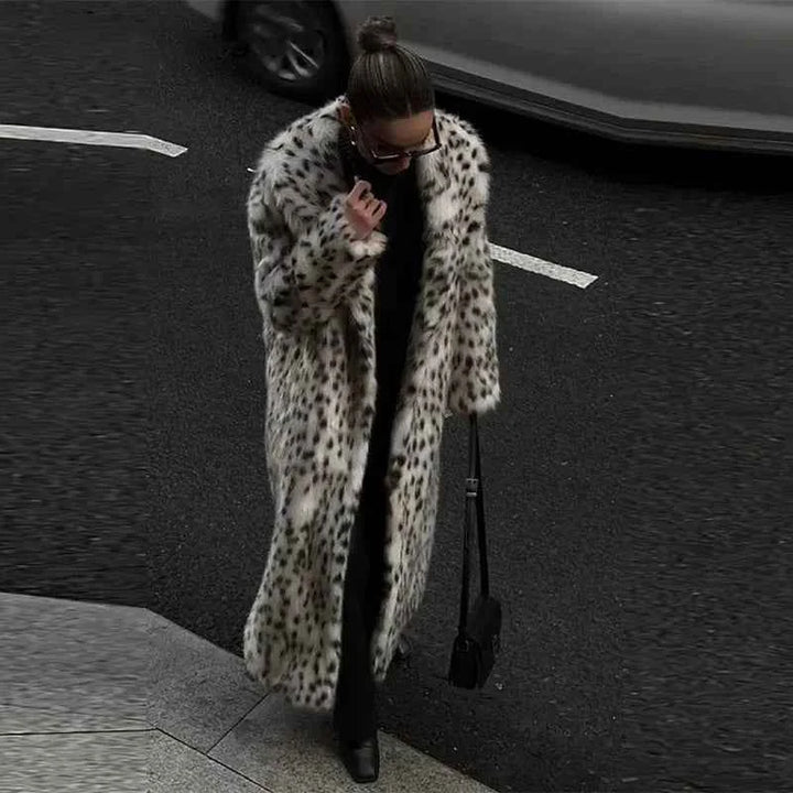 Women's Leopard Print Trench Coat Leopard Print