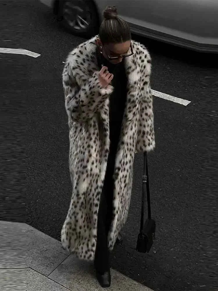 Women's Leopard Print Trench Coat