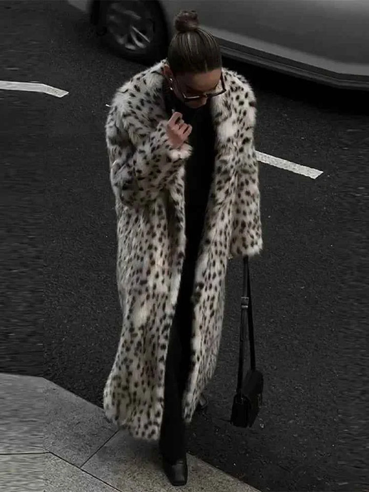 Women's Leopard Print Trench Coat