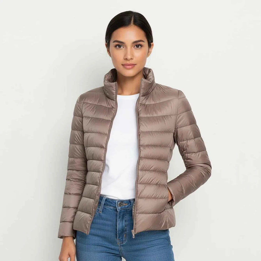 Women's Lightweight Puffer Jacket Beige