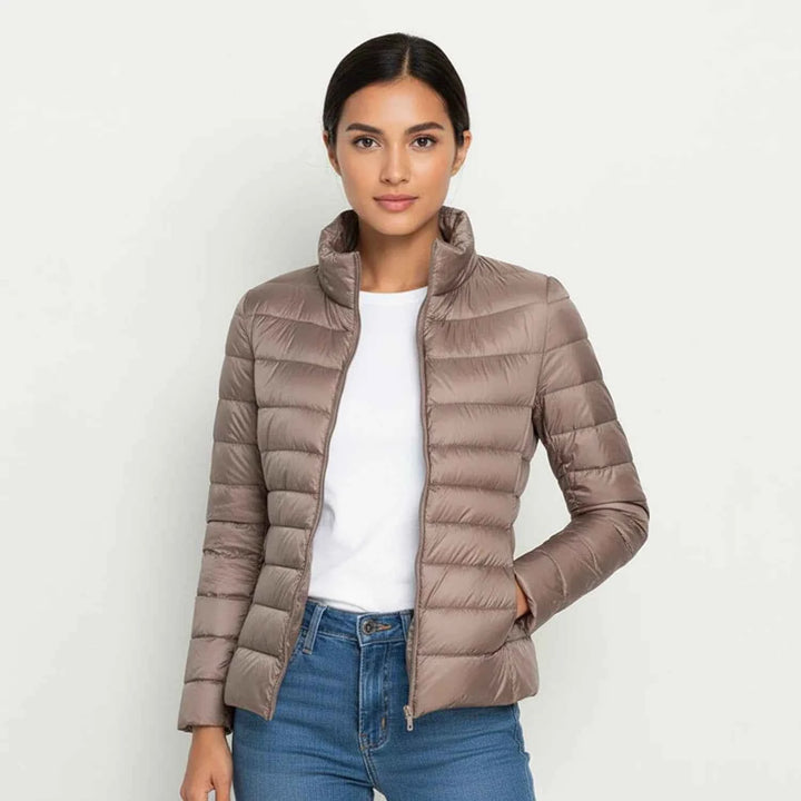 Women's Lightweight Puffer Jacket Beige