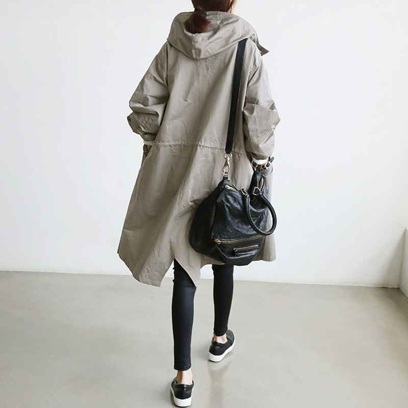 Women's Lightweight Water-Repellent Trenchcoat – Tailored Fit & Comfortable Grey