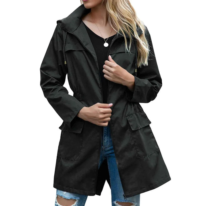 Women's Lightweight Waterproof Rain Jacket Black