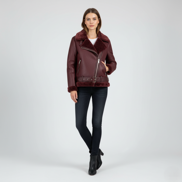 Women's Lined Leather Jacket