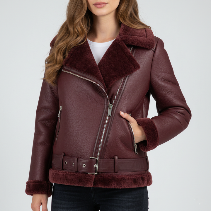 Women's Lined Leather Jacket