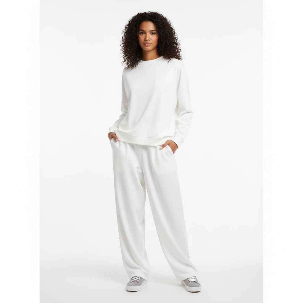 Women's Long-Sleeve Lounge Set White