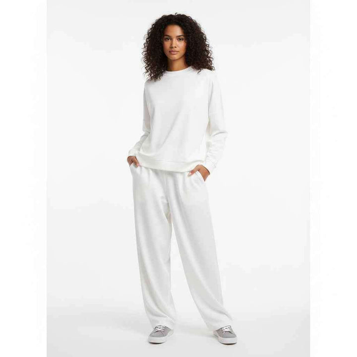 Women's Long-Sleeve Lounge Set White