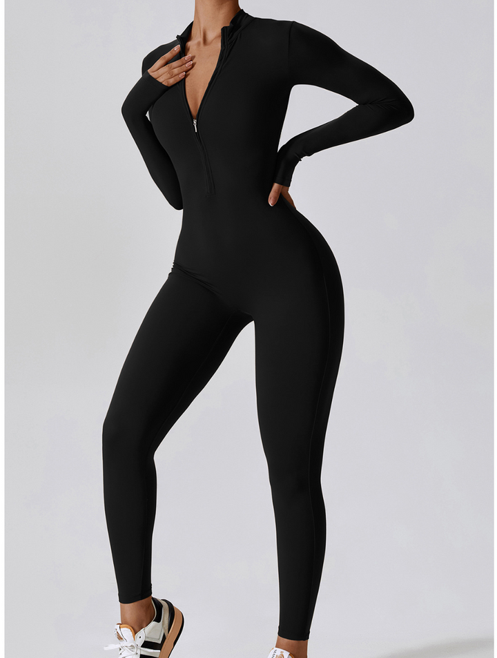Women's Long Sleeve Shaping Yoga Fitness Jumpsuit