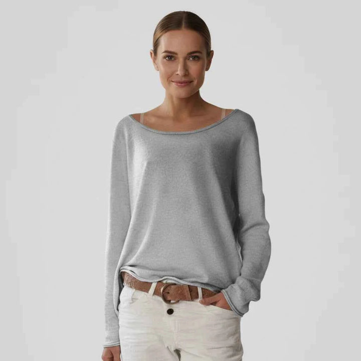 Women's Long Sleeve Sweater Gray