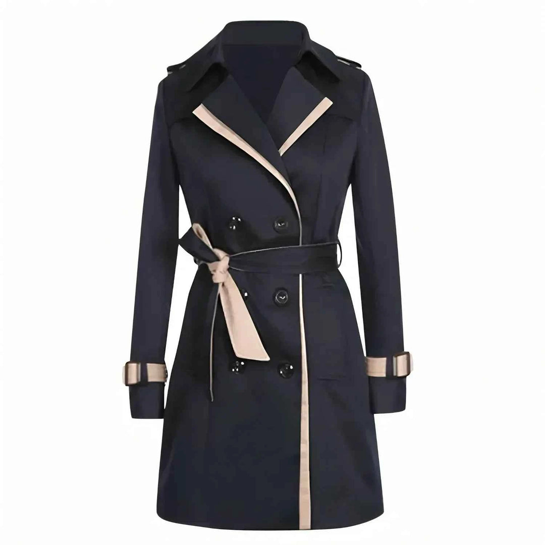 Women's Long Trench Coat - Stylish & Versatile Outerwear Black