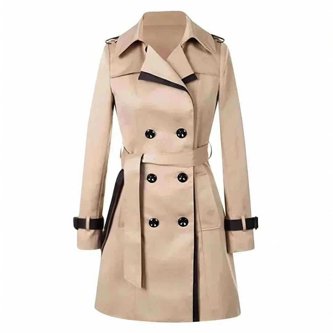Women's Long Trench Coat - Stylish & Versatile Outerwear Beige
